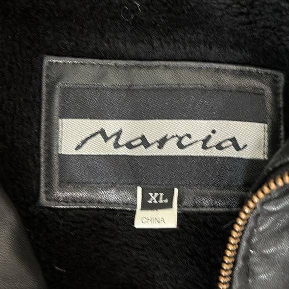 Vintage Marcia Leather Jacket Black Women’s XL Bomber Biker Moto - Picture 6 of 11